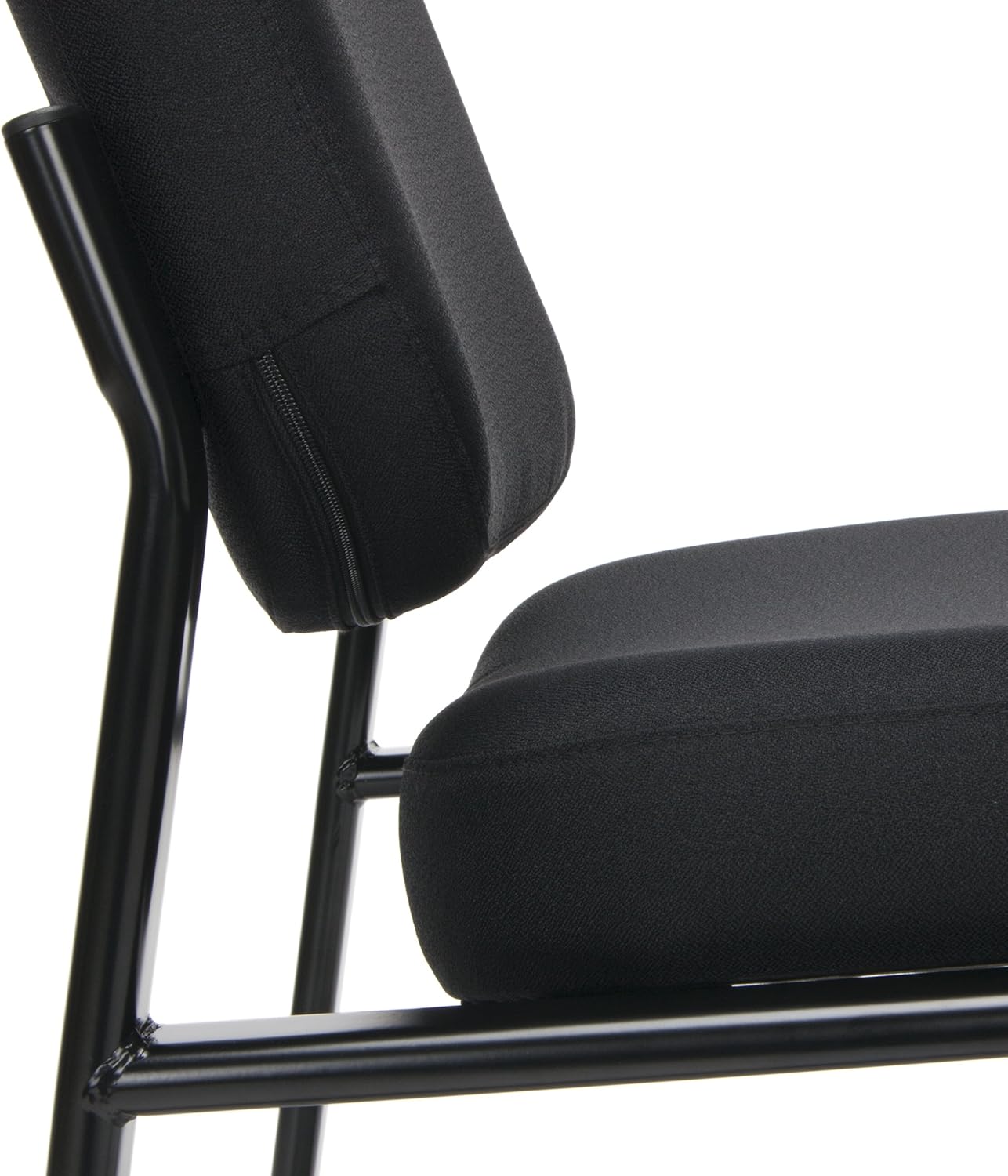 OFM Core Collection Armless Fabric Guest and Reception Chair, in Black: Furniture & Decor