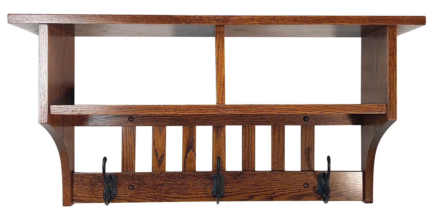 Best 3 Hook Oak Coat Rack