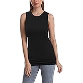 SUMONA Women Tank Tops Round Neck Sleeveless Basic Ribbed Summer Cami Top Casual Shirts