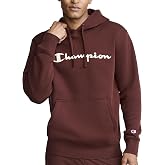 Champion Men's Pullover Graphic Fleece Hoodie, Standard Fit, Midweight Fleece, Classic Script Logo