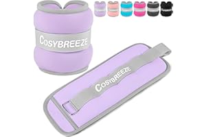 COSYBREEZE Ankle Weights for Women Men 1 2 3 4 6 8 10 LBS Set Wrist Leg Arm Weights for Kids with Adjustable Strap, Strength Weighted for Walking Running Physical Therapy Jogging Fitness Home Gym Workout