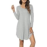 GYS Womens Bamboo Viscose Nightgown Super Soft Lightweight Night Shirts for Sleeping