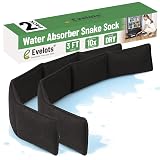 Evelots Water Absorber Snake Sock -2 Pack-Reusable Water Barrier - Absorbs 10 Times its Weight-Great for Leaks & Spills from Doors, Windows, Water Tank, Heavy Rain, Shower Tub-3 Feet Long