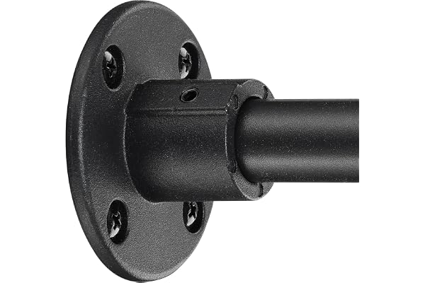 Industrial Shower Curtain Rod, 29-64" Wall Mounted Screw In Shower Rod, Heavy Duty Extra Strong Fixed Straight Rod, Rust Resi