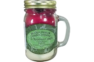 Our Own Candle Company, Christmas Triple Scented Mason Jar Candle, 100 Hour Burn Time, 13 Ounces