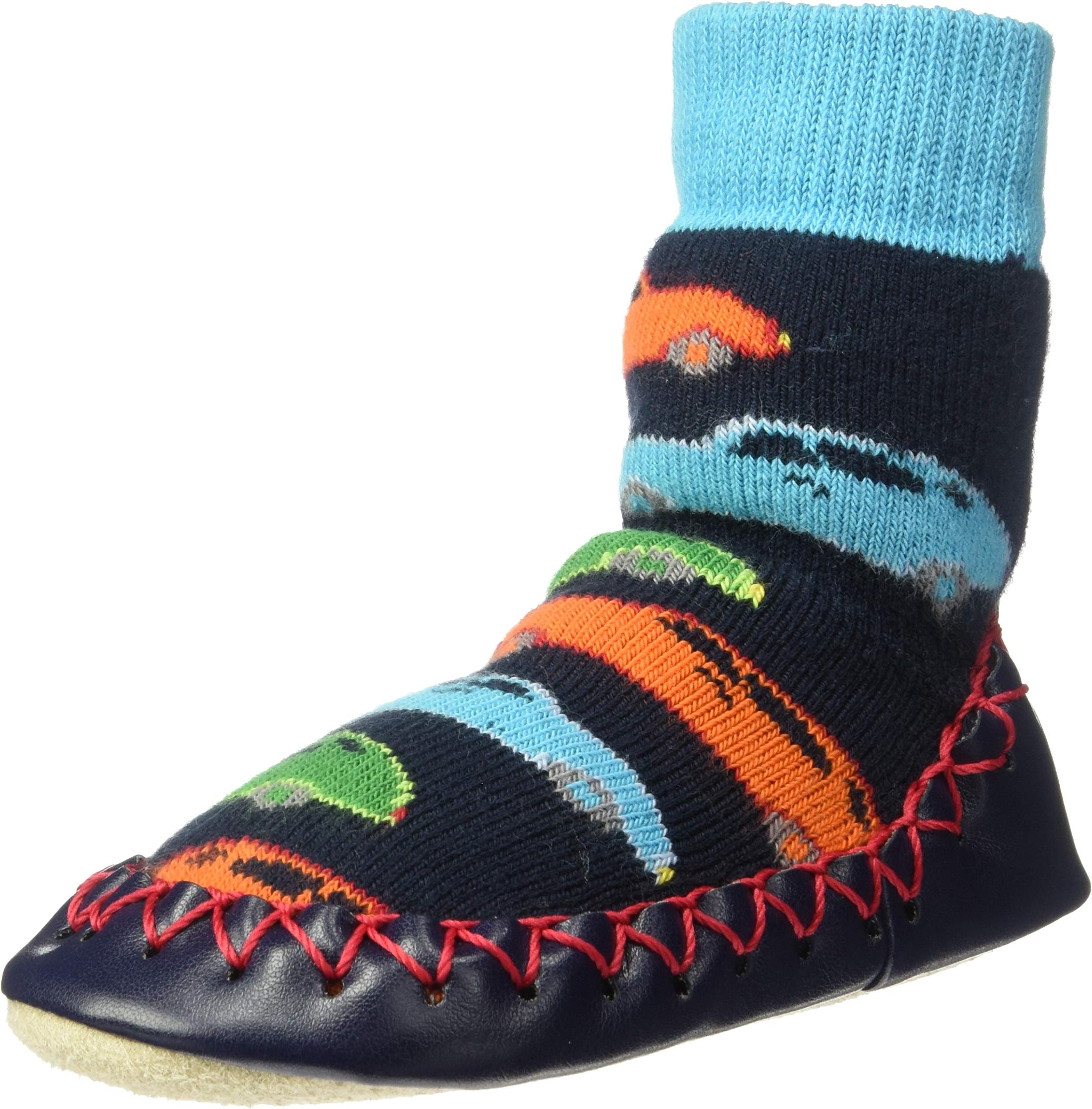 Konfetti Crazy Cars Slipper Sock Swedish Moccasin