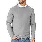 COOFANDY Men's Crewneck Sweater Casual Dress Pullover Sweaters Slim Fit Lightweight Long Sleeve Raglan Sweaters