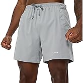 TLRUN Men's Running Shorts 5 inch Ultra Lightweight with 5 Pockets Quick Dry Marathon Athletic Run Shorts Linerless