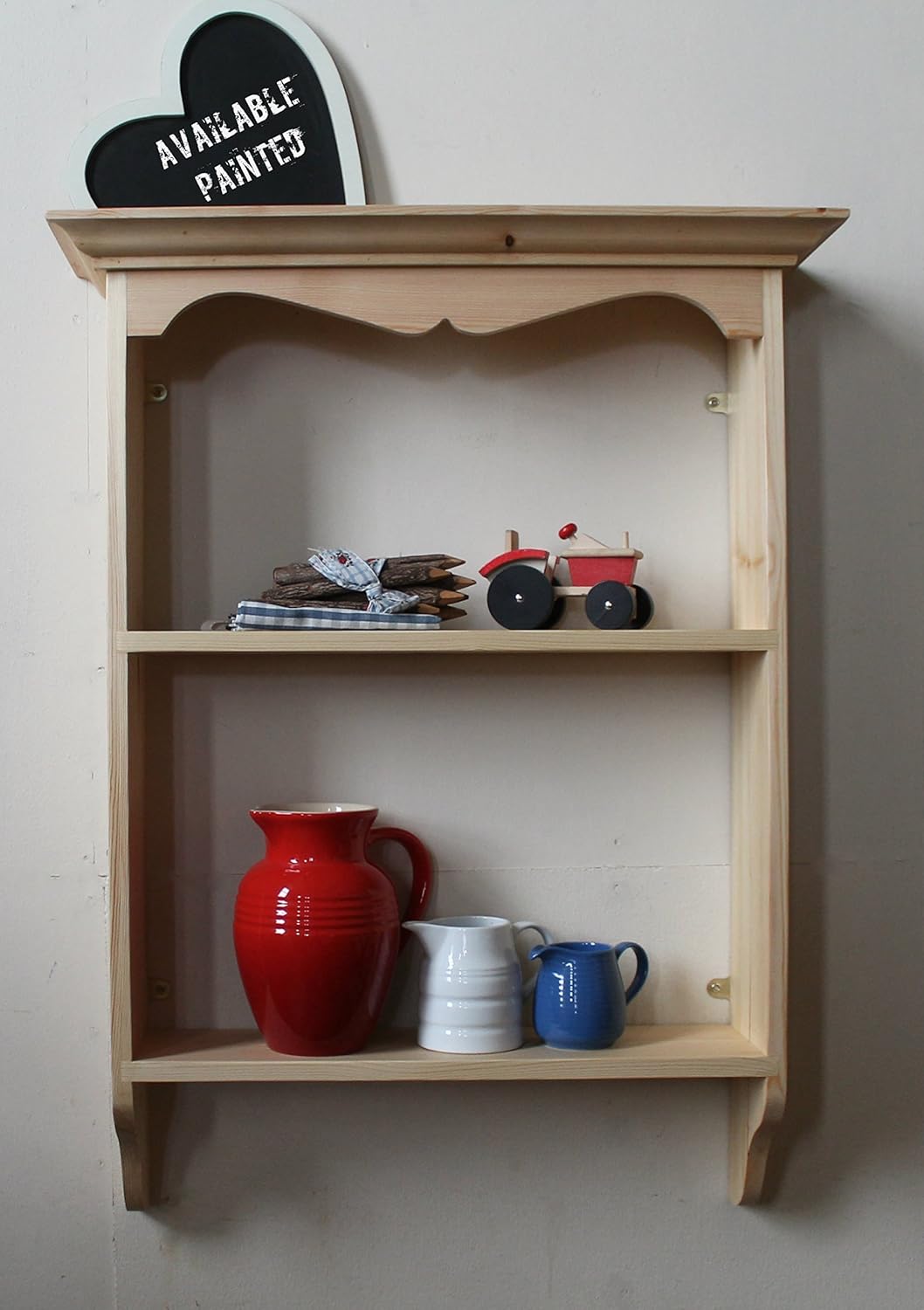 French Wall Unit With Cornice Danish Oil Finish 4 Sizes