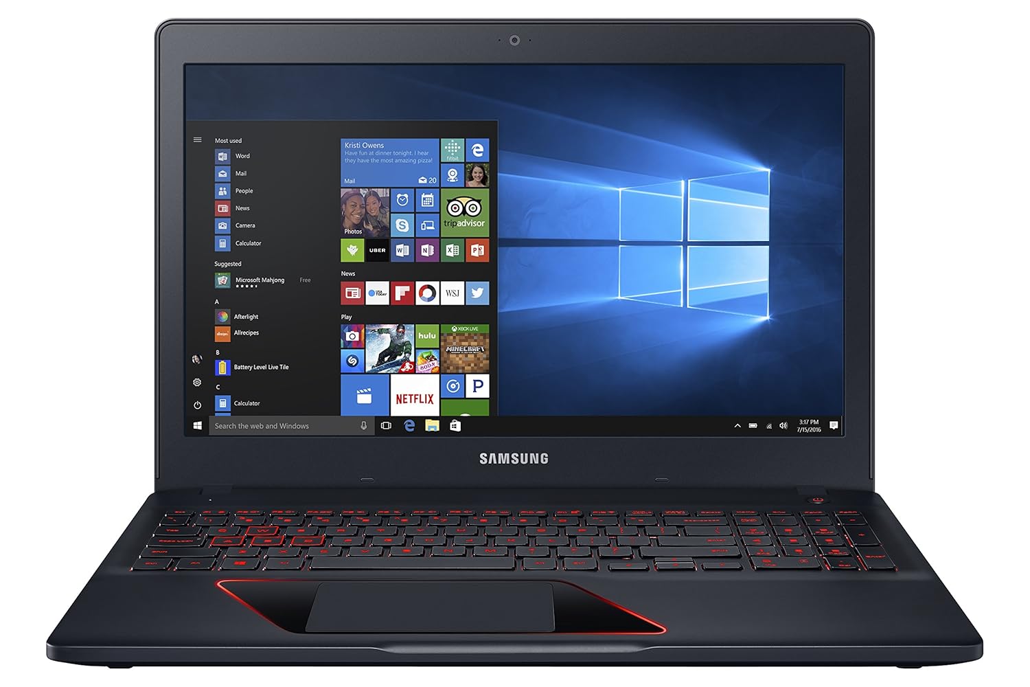 Amazon.com: Samsung Gaming NP800G5M-X01US Notebook Odyssey 15.6", Knight's  Black: Computers & Accessories