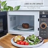 Swan 20L Nordic Digital LED Microwave 800W Slate Grey 6 Power Levels view 3
