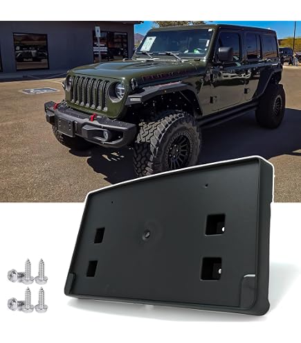 Amazon.com: WOZUA Front Bumper License Plate Bracket Mount Frame