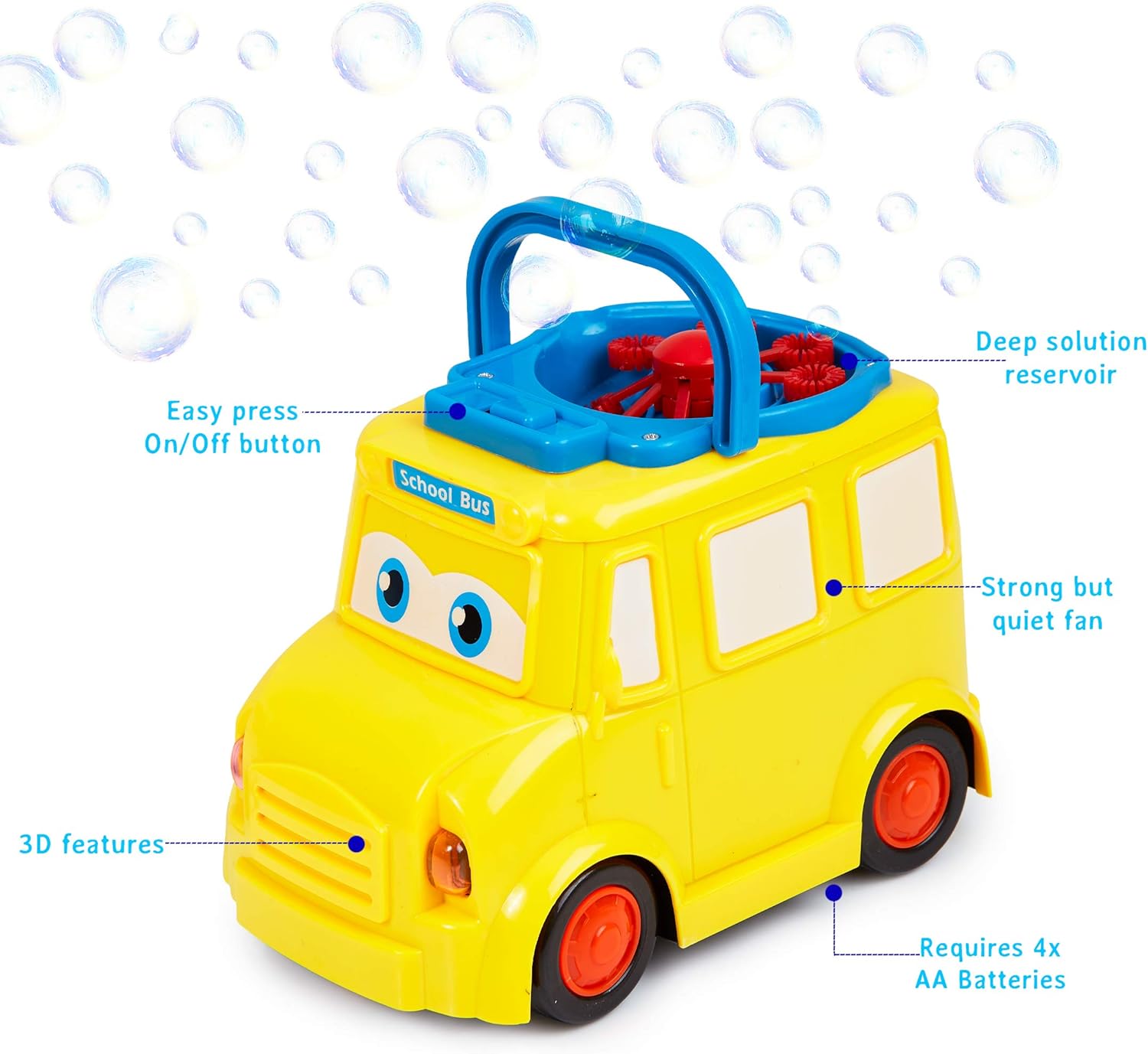 KreativeKraft Bubble Machine, Automatic Bubble Blower for Kids, Bubble