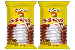 LA HELADA MICHELADAS La Helada Cucharica - 2 Party Bag (24ct) - Tamarind Spoons - Tamarind Candy - Mexican Candy - Piñata Filler - Party Favors