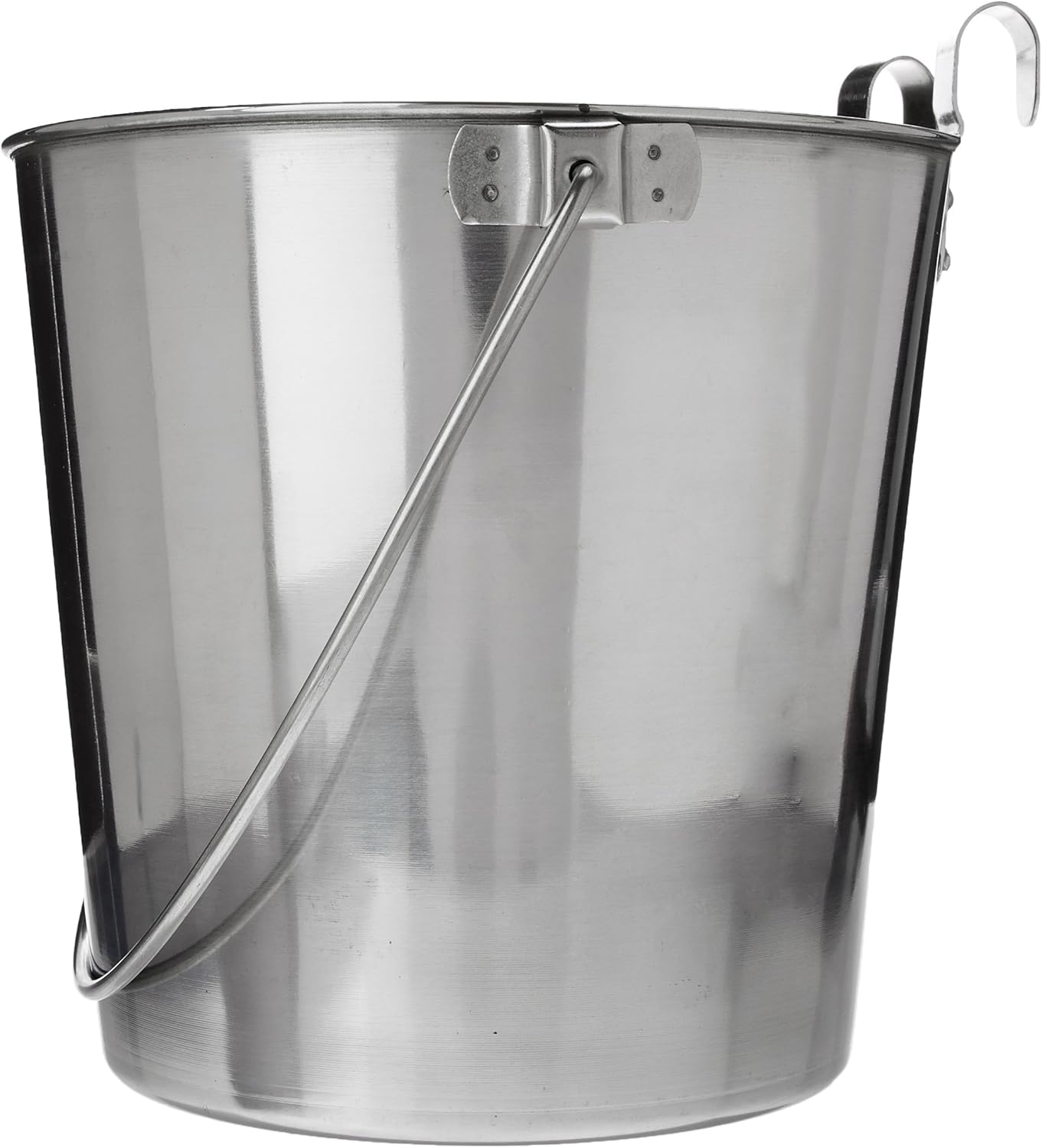 QT Dog Flat Sided Bucket Stainless Steel with Hooks, 6Quart Amazon.ca