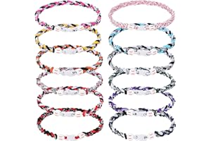 Kehuify 12 Pieces Baseball Necklaces for Boys,Three Braided Rope Tornado Sports Titanium Necklaces,Baseball Accessories Drip Baseball Party Favors