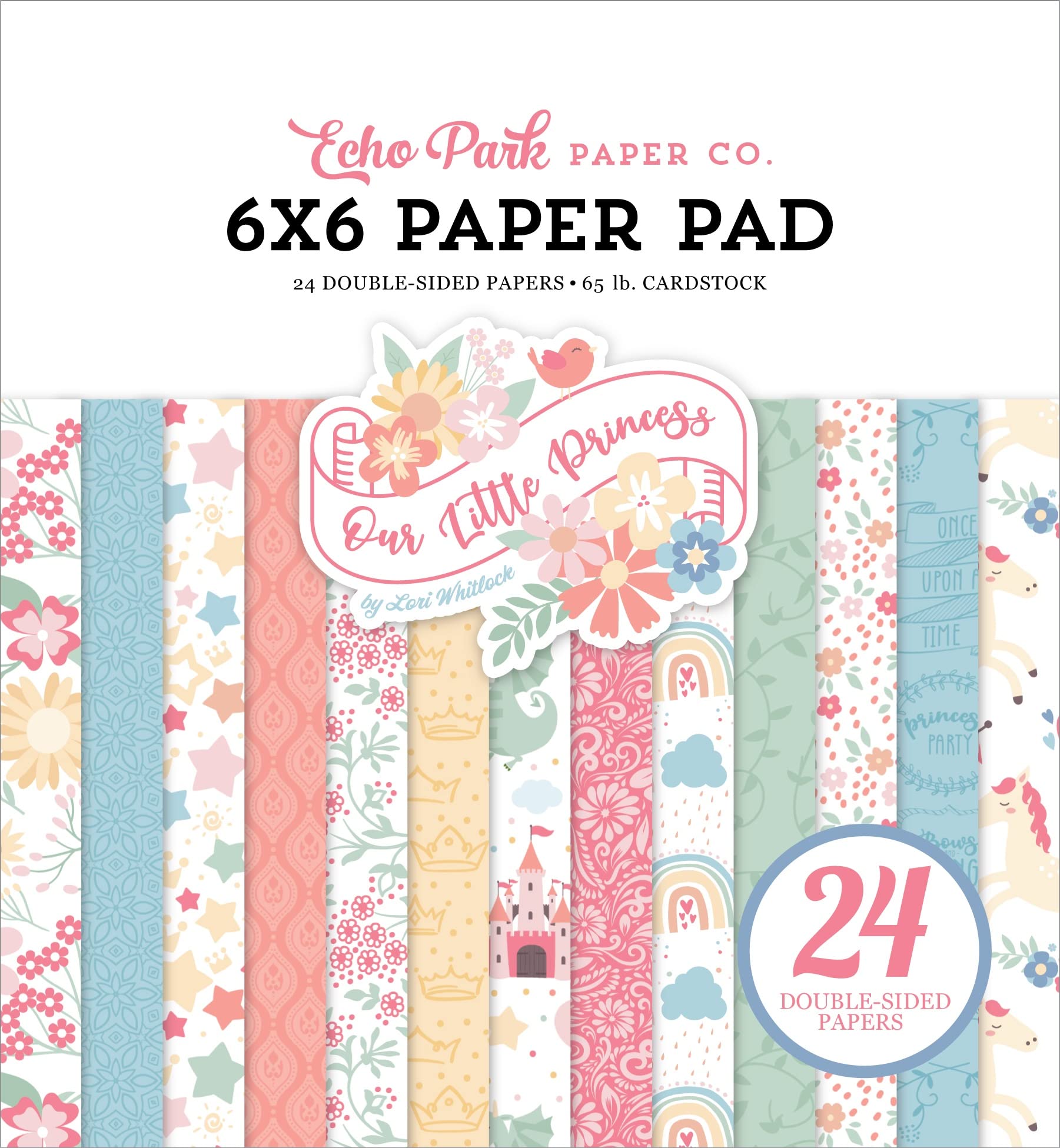 Echo Park Double-Sided Paper Pad 6"X6" 24/Pkg-Our Little Princess -LP271023