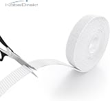 KabelDirekt Hook & Loop Cable Ties 10m x 12.5mm White Reusable Cuttable Roll view 2