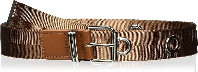 Amazon ウィゴー ハトメ ナイロン ベルト レディース F ベージュ ベルト 通販