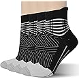 IRAMY Compression Ankle Support Socks Women - Coolmax Wicking, Cushioned Athletic, Plantar Fasciitis Relief 2/3/6 Pairs