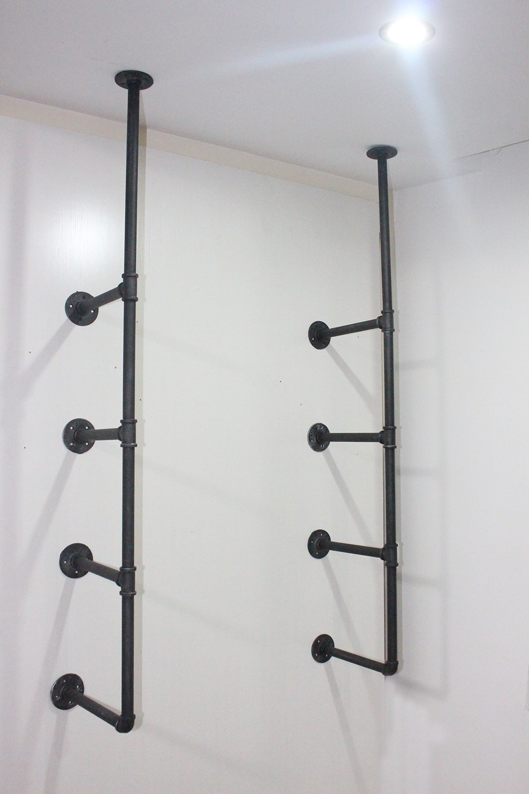 Industrial Retro Wall Mount Iron Pipe Shelf Hung Bracket Diy Storage