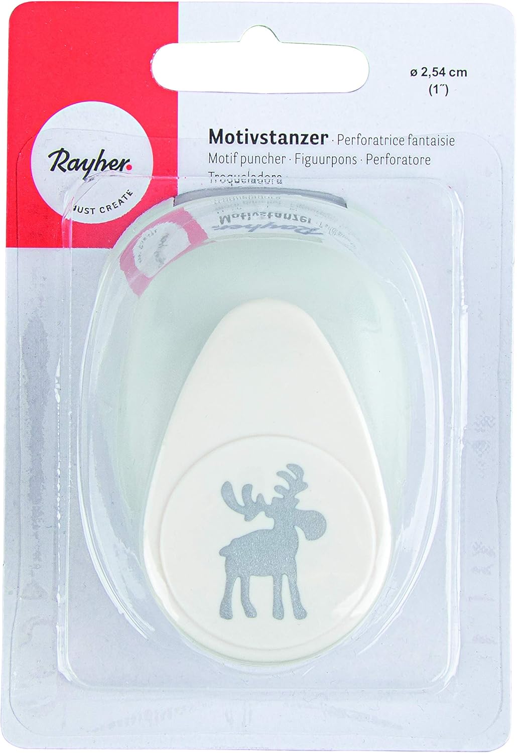Rayher Paper Craft Punch with Elk Design, Lever Punch for Card Making and Scrapbooking 2.54cm, 1", 89762000 - Image 3