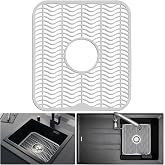 DecorRack White Sink Protectors for Kitchen, Plastic 12" x 11" Dish Rack, Protect Sink from Stains, Damage, Scratches, Dishwasher Safe Grid Mat for Kitchen (White)