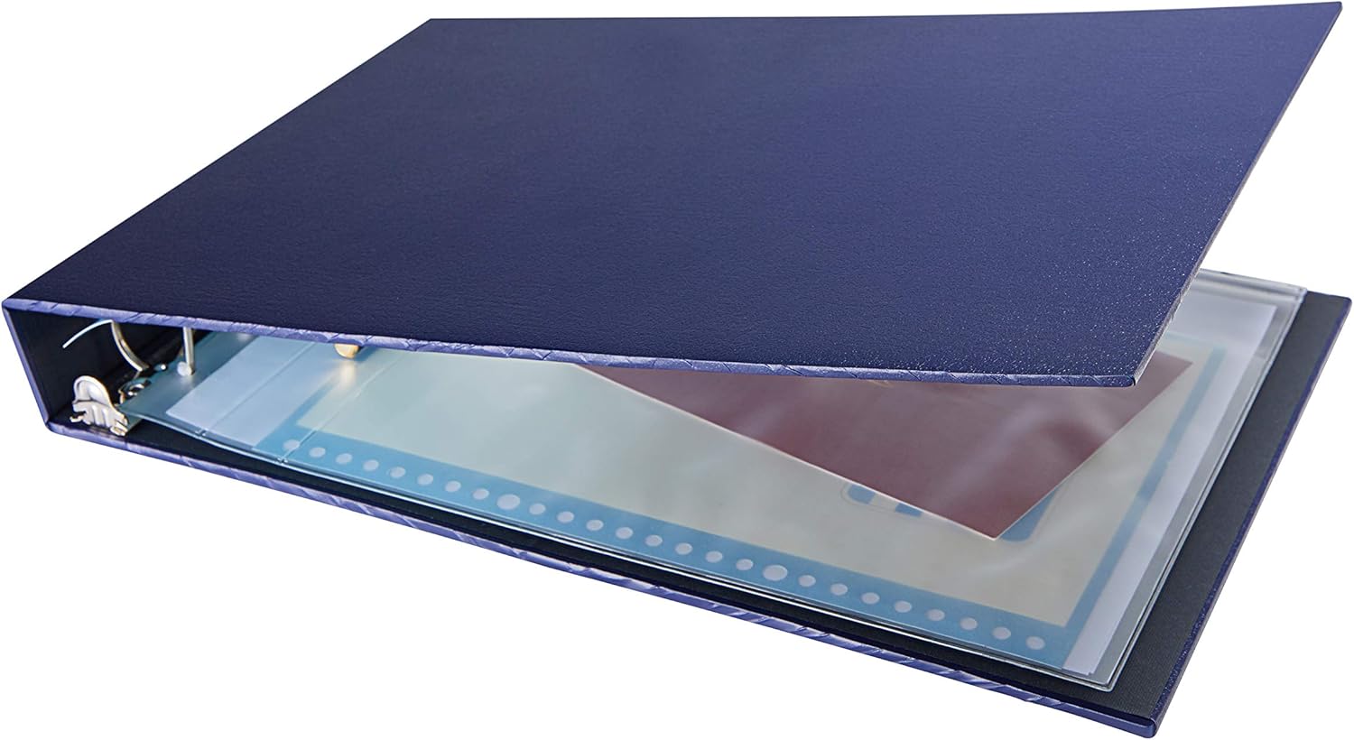 7 Ring Check Binder, 3-On-A-Page Business Checkbook Holder, 500 Checks Capacity, with 2019-2024 Calendar Organizer, Sleek Business Design [Dark Blue] : Office Products