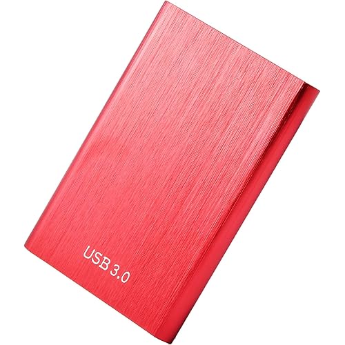 External Hard Drive 1TB 2TB,USB3.0 Portable Hard Drive External for Mac Laptop and PC (2TB-A Red)