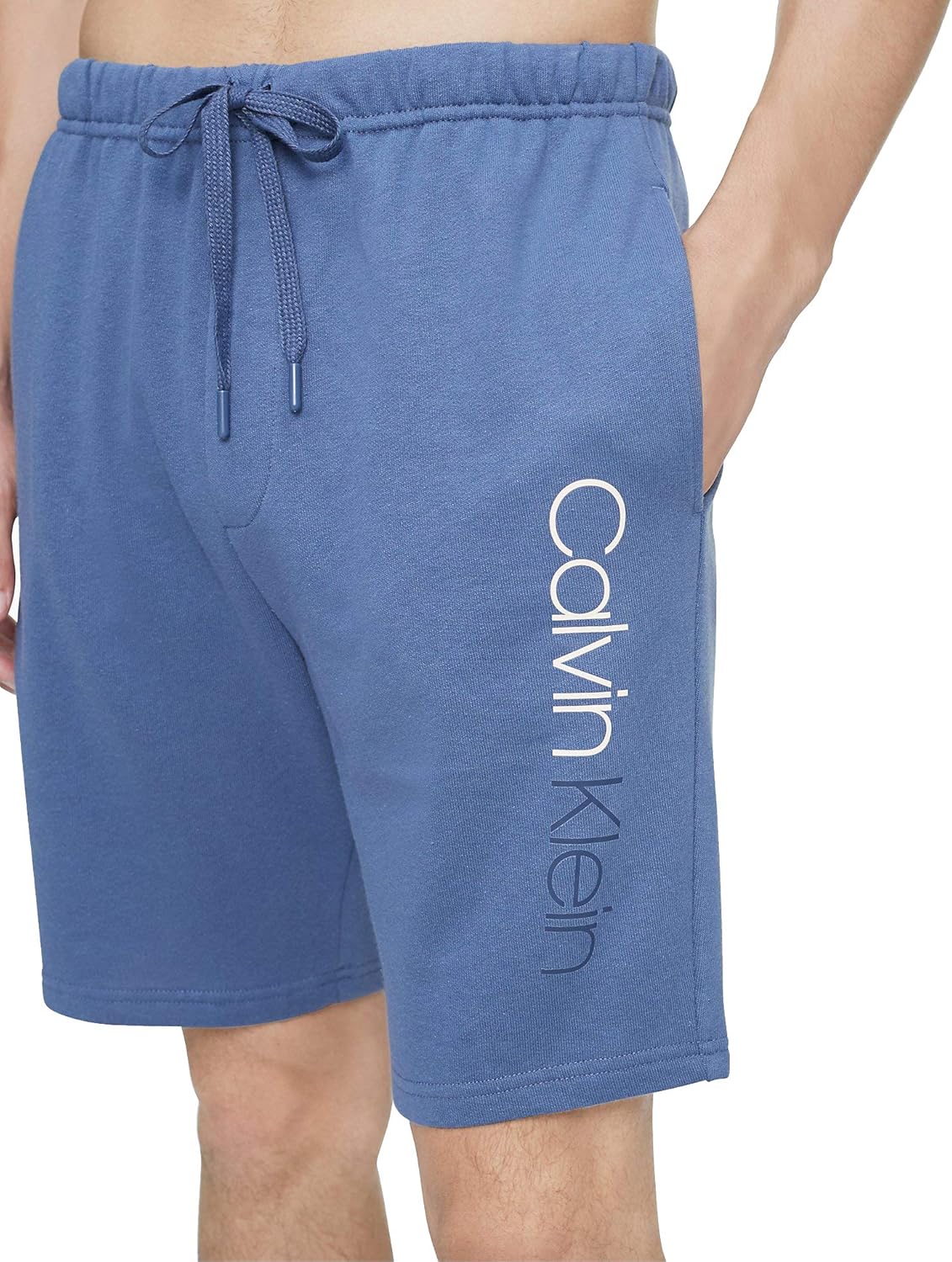 Calvin Klein Men`s Contrast Logo Drawstring Sleep Shorts at Amazon Men