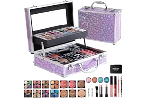 Hot Sugar Ultimate All-in-One Makeup Kit for Teen Girls, Basic Makeup Gift Set for Women – Create Stunning Looks with 52 Shades and Accessories (Purple Love)