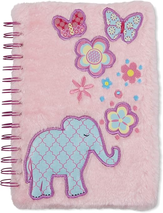 Fuzzy Plush Notebook with Cupcake Design and Fun Saying