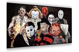 AESTALRCUS Large Horror Paint by Number for Adults, Halloween Acrylic Adults Paint by Numbers Kits on Canvas, 16x24 inch Large Size Painting by Numbers for Adults and Beginners for Home Wall Decoration and Gifts