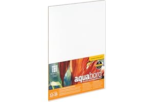 Ampersand Art Supply Watercolor Painting Panel: Museum Series Aquabord, 1/8 Inch Flat Profile, 12" x 16"