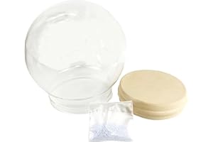 National Artcraft 6" Clear Glass Water Globe with Rubber Seal and Snow Flakes (Pkg/1)