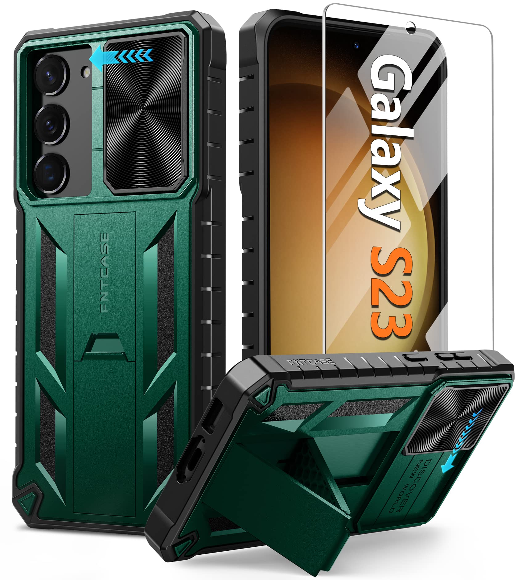 FNTCASE for Samsung Galaxy S23 Phone Case: Military