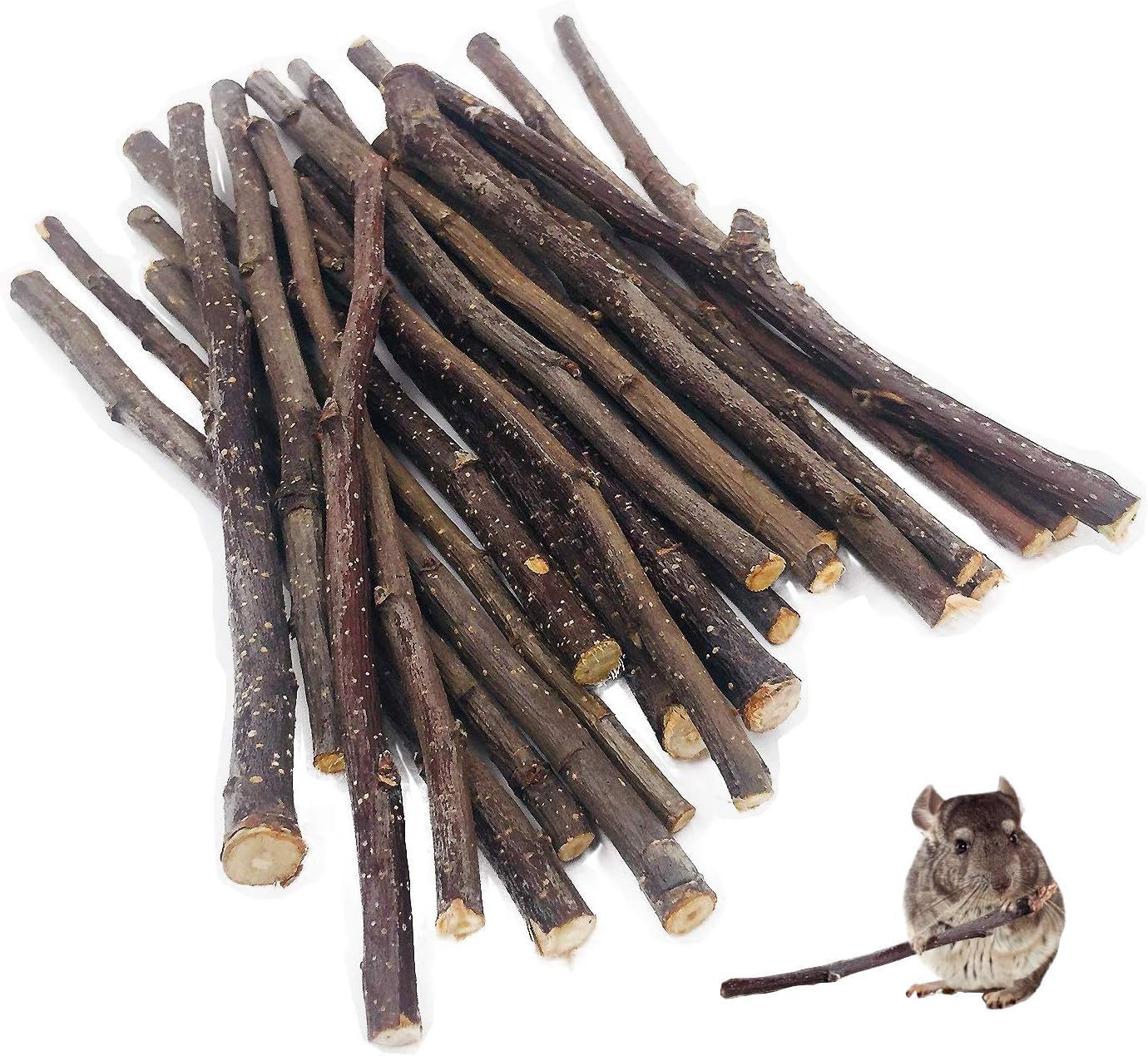 William Craft 250g Apple Sticks Pet Chew Toys Treats for Chinchilla Guinea Pigs Rabbits Squirrel Hamster Bunny 8.8 Ounce