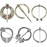 Celtic Cloak Pins Vintage Viking Brooches Shawl Pin Celtic Scarf Shawl Buckle Medieval Clasp Pin Brooch Penannular Brooch for Jewelry Costume