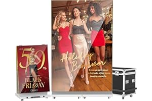 RIXZSIW P1.86 Modular Foldable LED Digital signage,80 inch Spliceable Seamless LED Poster Screen,Foldable Panel,Self-Publishing System with WiFi/USB/HDMI Input Auto Display Kiosk for Advertising(2Unit)