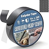 1" x 26FT Rubber Grip Tape Black Ultra-Thin Anti-Slip Tape for Handles | Ultra-Thin Black Rubber Anti-Slip Grip Tape for Handles, Waterproof, Wear &amp; Heat Resistant, Strong Adhesive