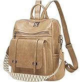 WYFJNX Cute Backpack Purse for Women, Purse for Women Light Brown Medium Size, Convertible Shoulder Bags Handbag and Backpack, Suitable for Shopping Traveling Holiday Dates and Work