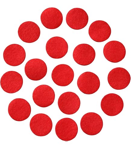 TBesme 100 Pcs Self-Adhesive Felt Circles - 1.5 Inch DIY Craft Stickers For Projects (Pink)