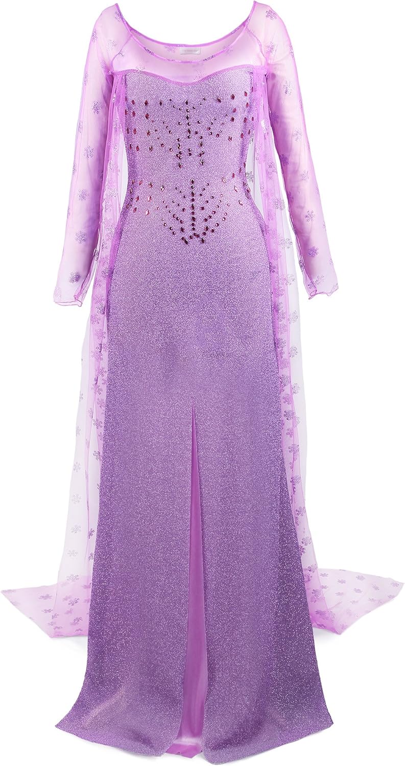 Amazon.com: ReliBeauty Womens Princess Elsa Sequin Dress Up Costume (Medium, Purple): Clothing