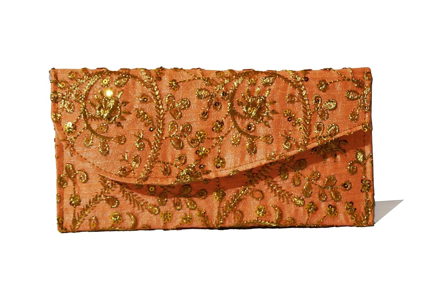 peach clutch purse