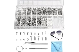 Glasses Repair Kit, Eyeglass Repair Kit with Glasses Screwdriver, 14 Sizes Glasses Screws for Eyeglasses, Sunglasses, Watch, 
