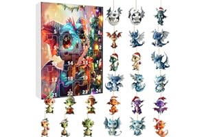 2025 Christmas Advent Calendar, 24 Days Christmas Countdown Calendar Includes Holiday Surprise Ornament Set for Women Men (Bl