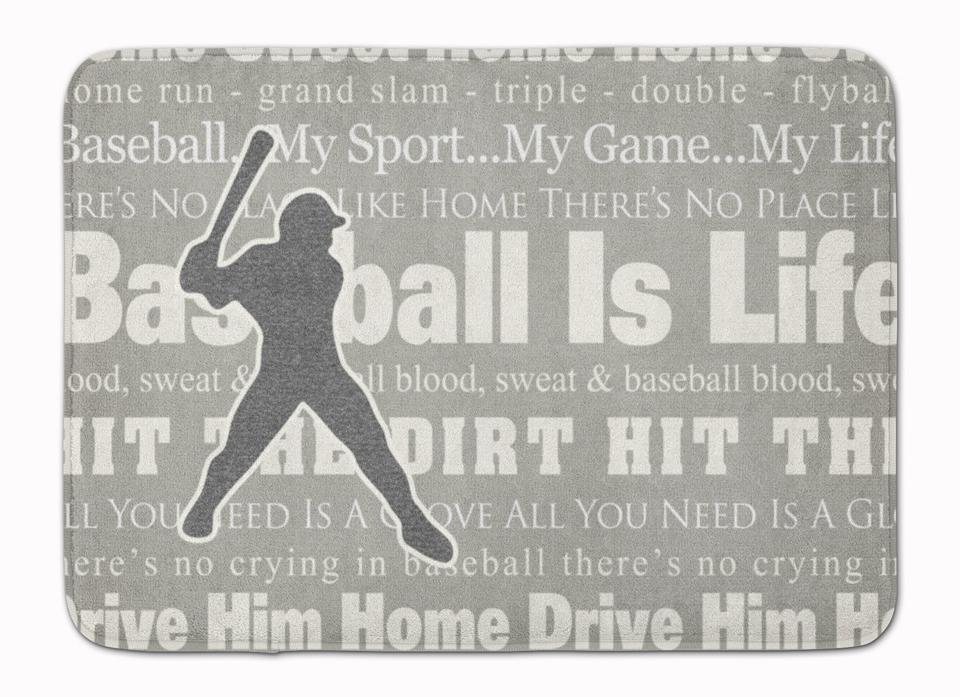 Caroline's Treasures Baseball is Life Floor Mat, Multicolor