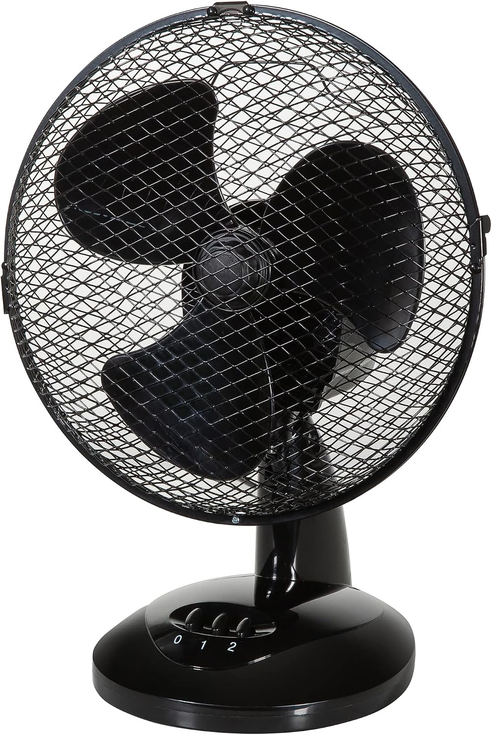 Zanussi 9 Inch Portable Desk Fan 2 Speeds 90° Oscillation Black