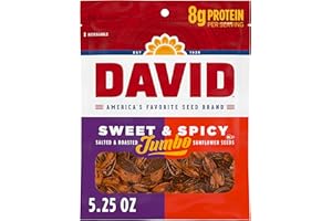 DAVID Jumbo Sunflower Seeds, Sweet and Spicy Flavor, Stocking Stuffer, 5.25 oz.