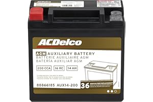 ACDelco Gold AUX14-200 (88866185) 36 Month Warranty Auxiliary AGM 200 CCA Battery